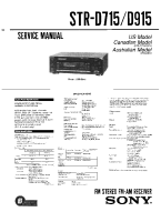 Sony STR-D715 - Service Manual 